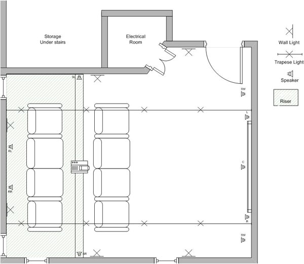 home theater riser drawings